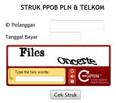 CETAK STRUK PLN & TELKOM CETAK STRUK PLN & TELKOM